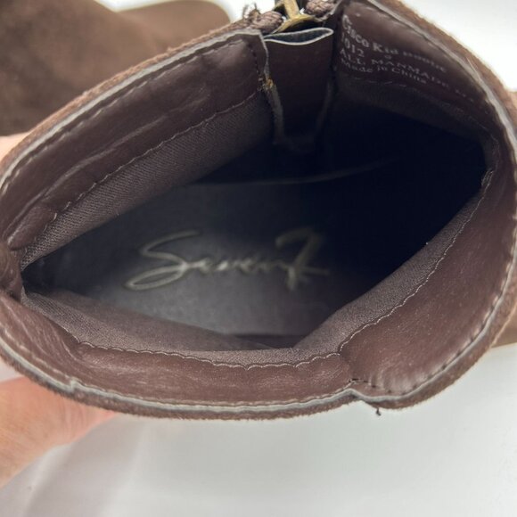 Seven7 Cisco Kid Booties Brown Faux Suede With Zippers 9 - Picture 5 of 8